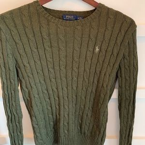 Classic cotton Polo cable knit sweater